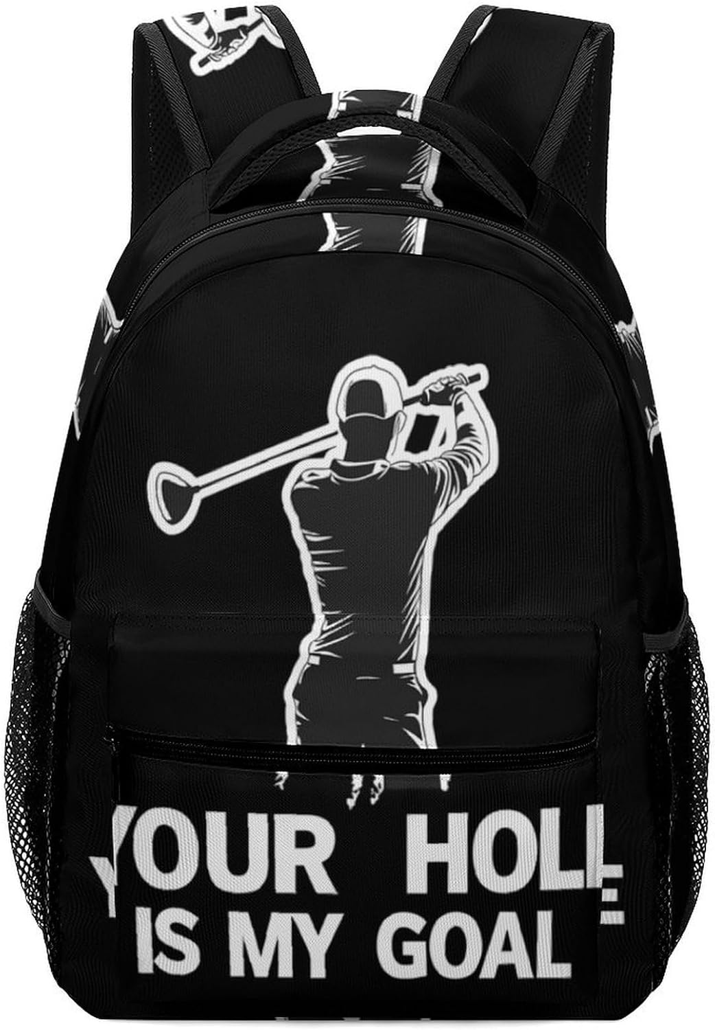 Golf Your Hole Is My Goal Unisex Backpack Casual Daypacks Lightweight Shoulders Bag for Camping Hiking Travel