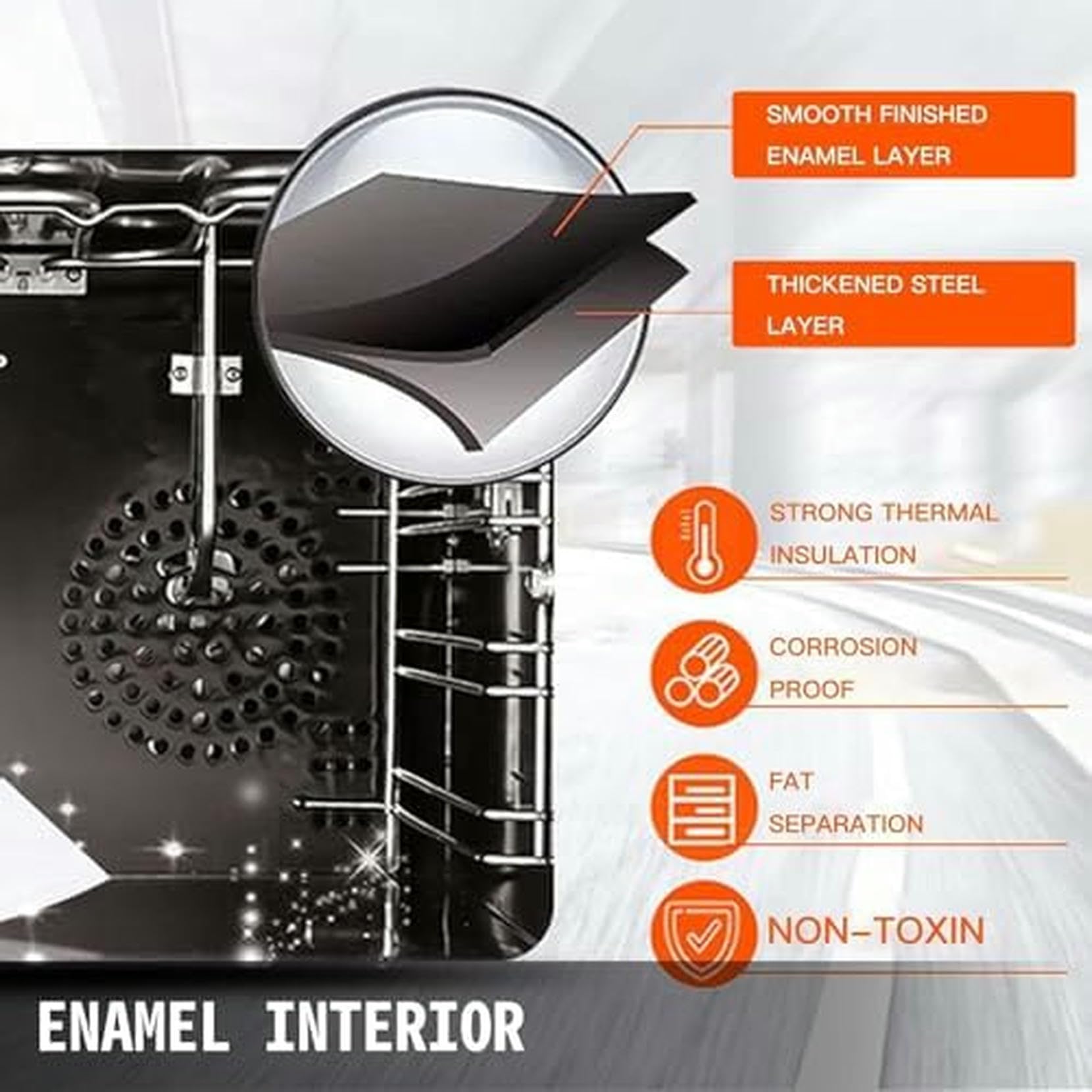 Forno A Convezione Commerciale 60L - Forno Elettrico A 4 Livelli 4500W Con Controllo Della Temperatura 0-350 ℃ E Pannello Intelligente Per La Cottura Del Pane, Dell'anatra Tostata, Della Turchia