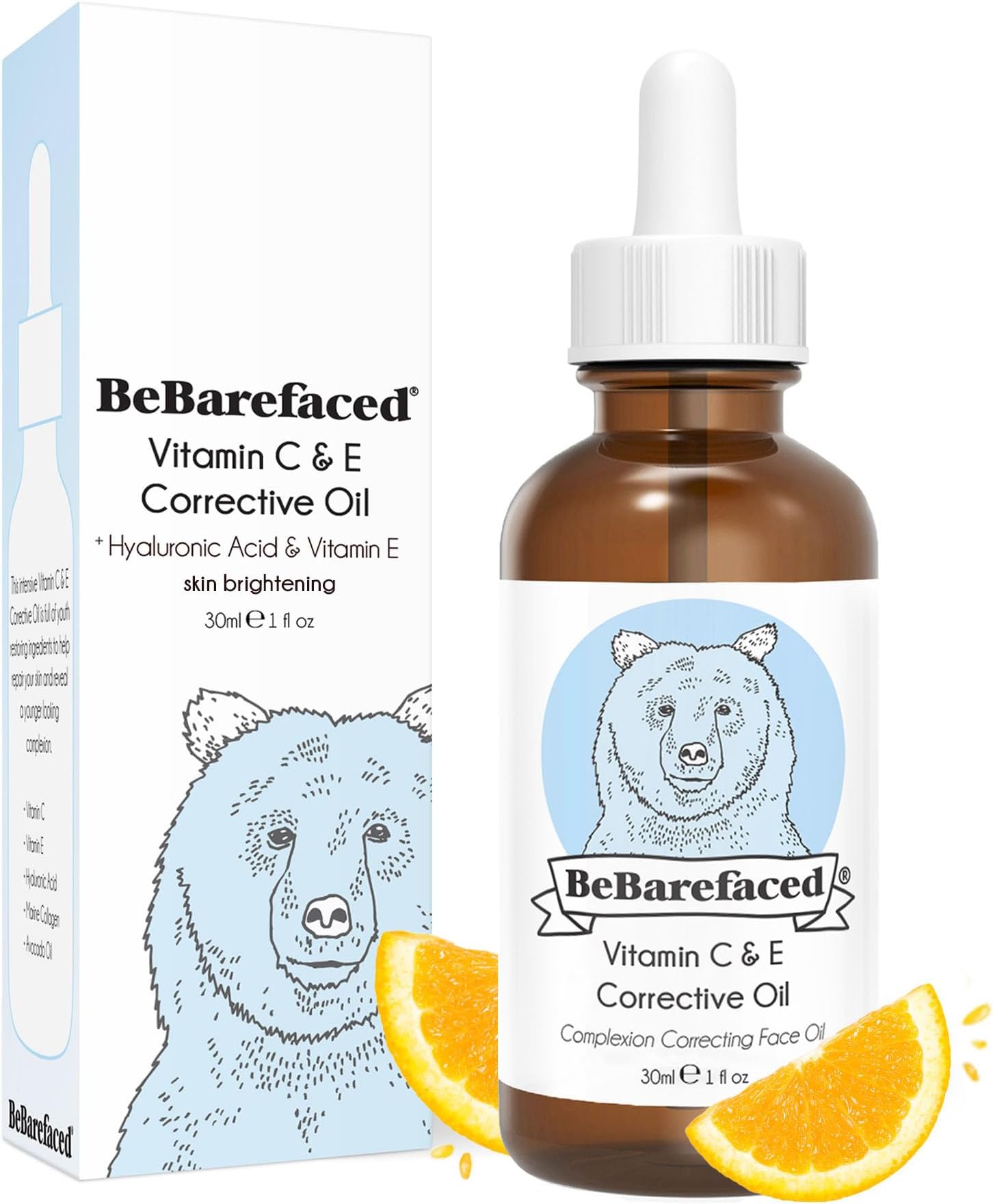 Vitamin E Face Oil - Facial Vitamin C Night Serum With Hyaluronic Acid