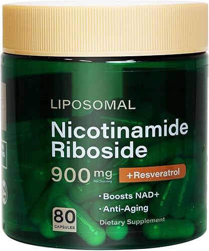 Miniatura 8 de Suplemento de resveratrol NAD más fuerza extra, nicotinamida ribósido NR 900 mg para mujeres y hombres, suplemento NAD alternativa NMN, fórmula