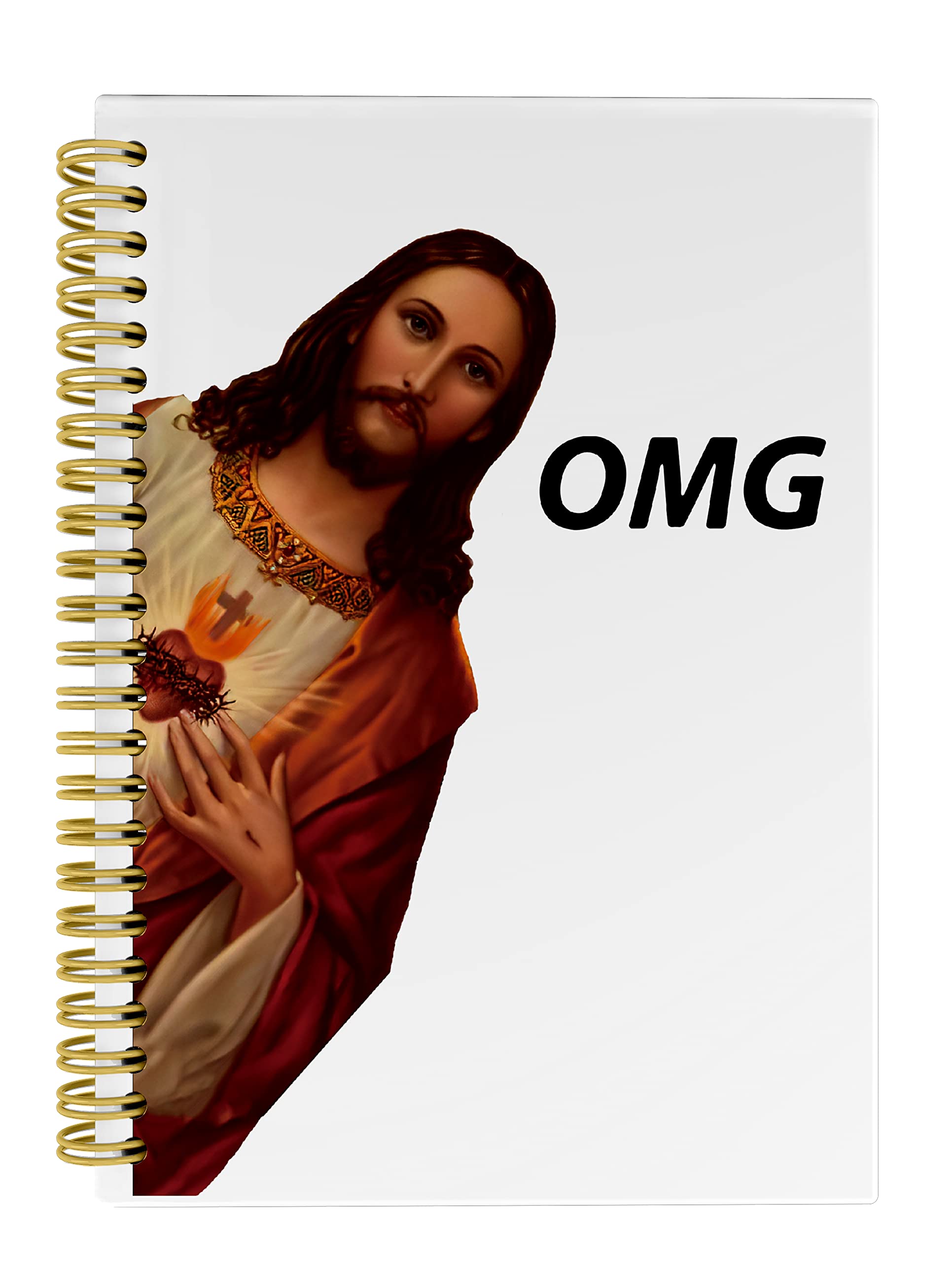 Knibeo OMG Funny Notebooks for Work, Coworker Gifts, 5.5×8.3 Spiral Bound Notebook with 164 Pages, Funny Office Gifts, Funny Gifts for Coworkers, Funny College School Supplies