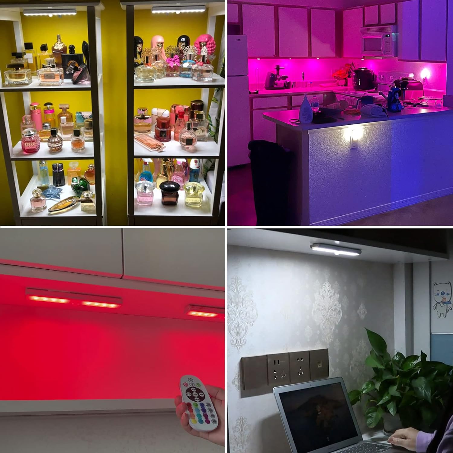 SZOKLED Under Kitchen Lights Rechargeable 48 LED Counter Lights