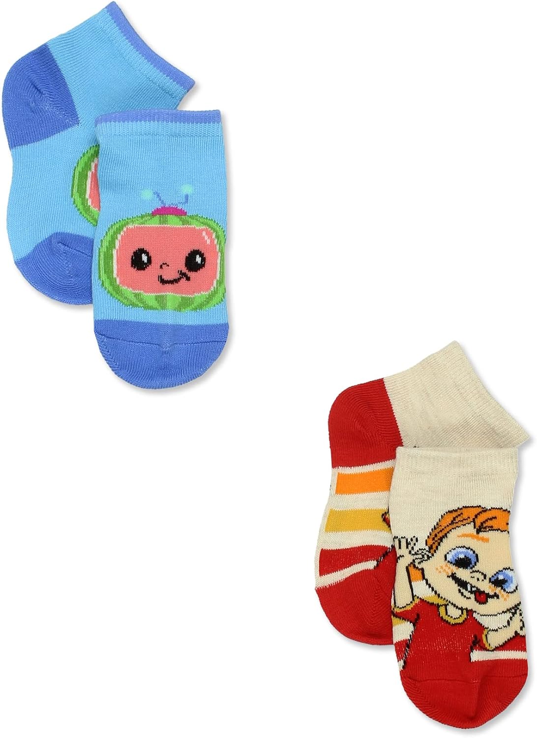 CoComelon Boys Animal Graphics Quarter Socks - Toddler Character Socks 6 Pack