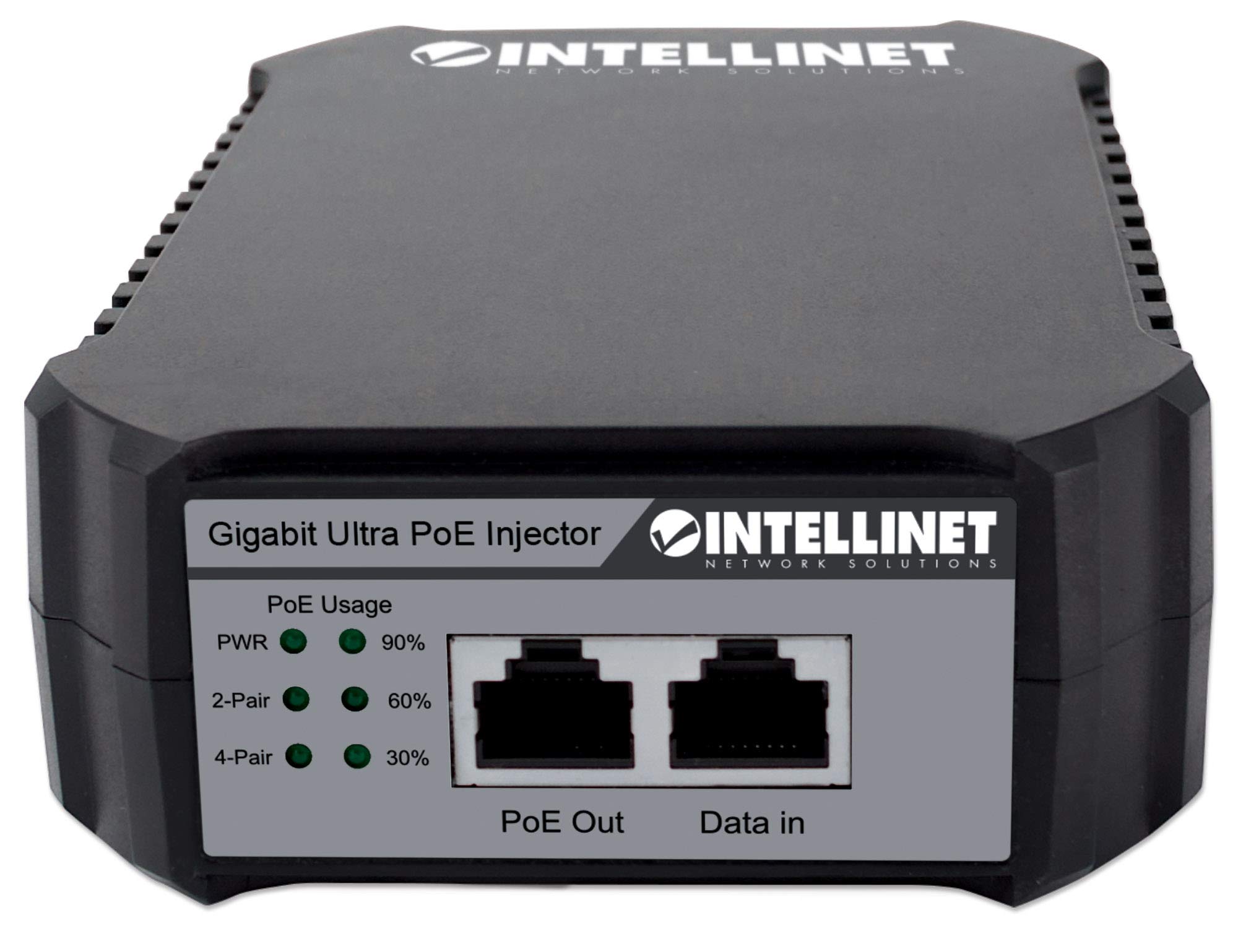 Intellinet Injecteur Gigabit Ultra PoE 1x95W, IEEE 802.3bt, IEEE 802.3at/AF, Noir, Adaptateur réseau