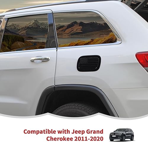 Miniatura 7 de Tapa de depósito de gasolina para puerta de llenado de combustible, decoración de bandera de EE. UU., accesorios exteriores para Jeep Grand Cherokee