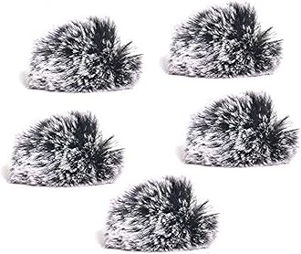 5 Packs Lavalier Microphone Wind Screen Furry Muffs Diameter 1cm Fits Most Lapel Clip Lav. Mini Lapel Microphone Dead Cat Windscreens (5 deadcats)