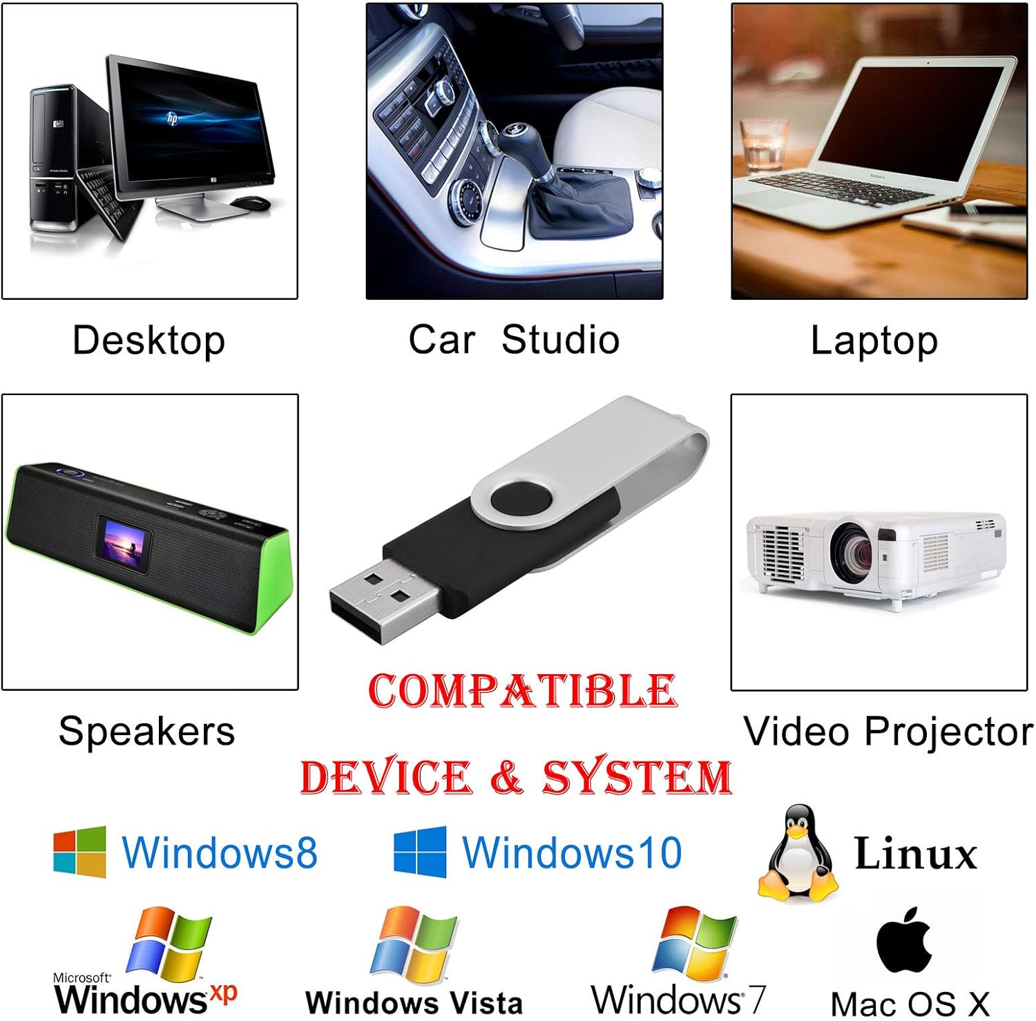 KOOTION 20pcs 4GB USB Flash Drives - 4GB Thumb Drives, Black - Image 9