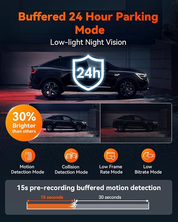 Bundle: Vantrue S1 PRO Dual Dash Cam + Vantrue Hardwire Kit 2.7K Front and Rear 5G Wi-Fi Dash Cam, 1944P Dual Hidden Dash Camera for Cars, STARVIS 2, Voice Control
