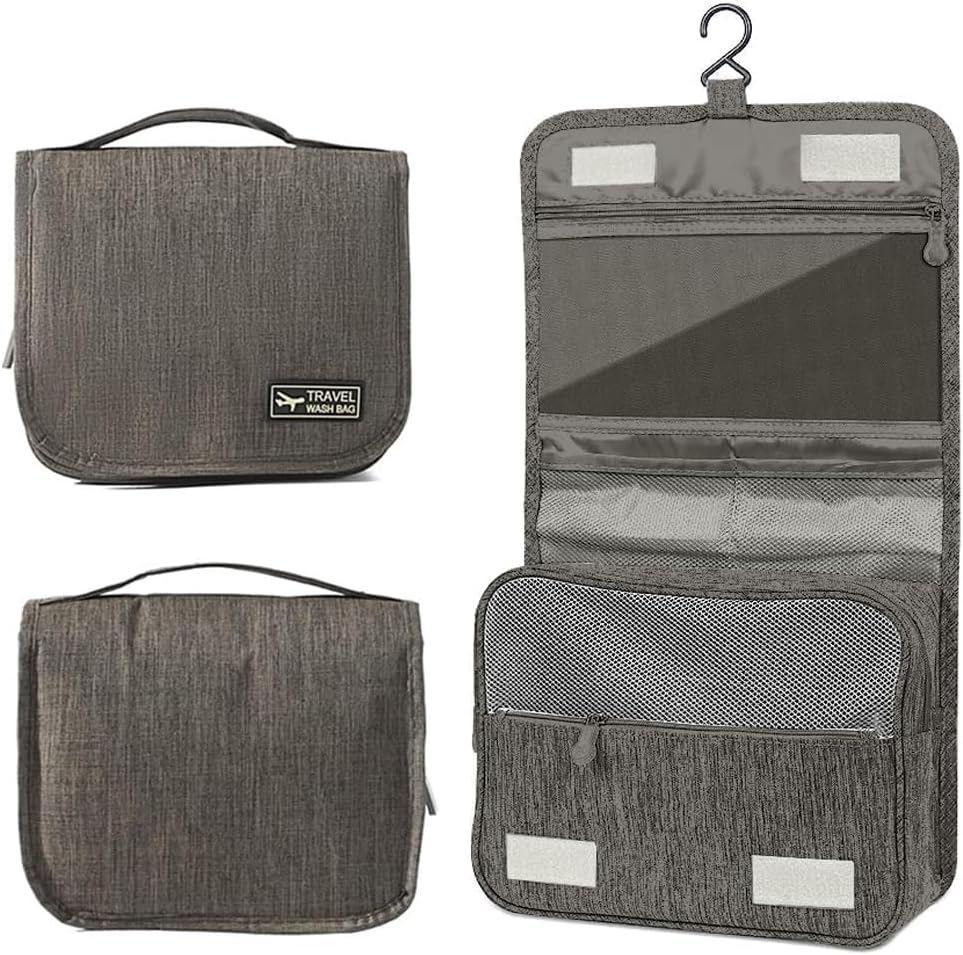 Saashi Waterproof Hanging Hook Toiletry Bag Large Folding Handbag Travel Makeup Cosmetic.