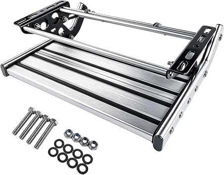 Manual RV Step Single Ladder Step Telescopic Folding RV Entry Stair Replacement for RV Camper Van Motorhome Travel Trailer