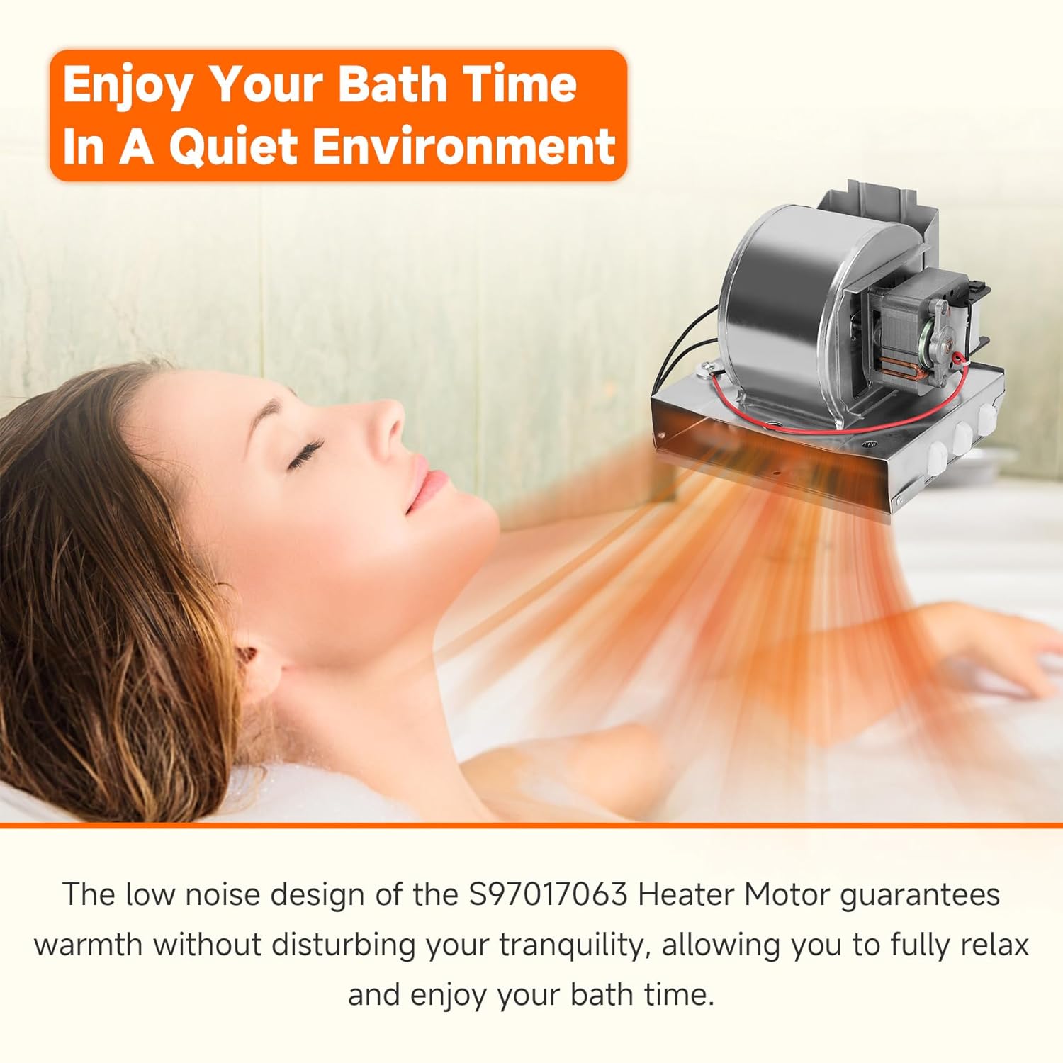 S97017648 Heater Motor Assembly Replacement for Broan NuTone 665RP 665 605RP 9965 660RP 660 9905 665RSP,S97017648 Fan Motor, Bathroom Exhaust Fan Motor for NuTone Heater