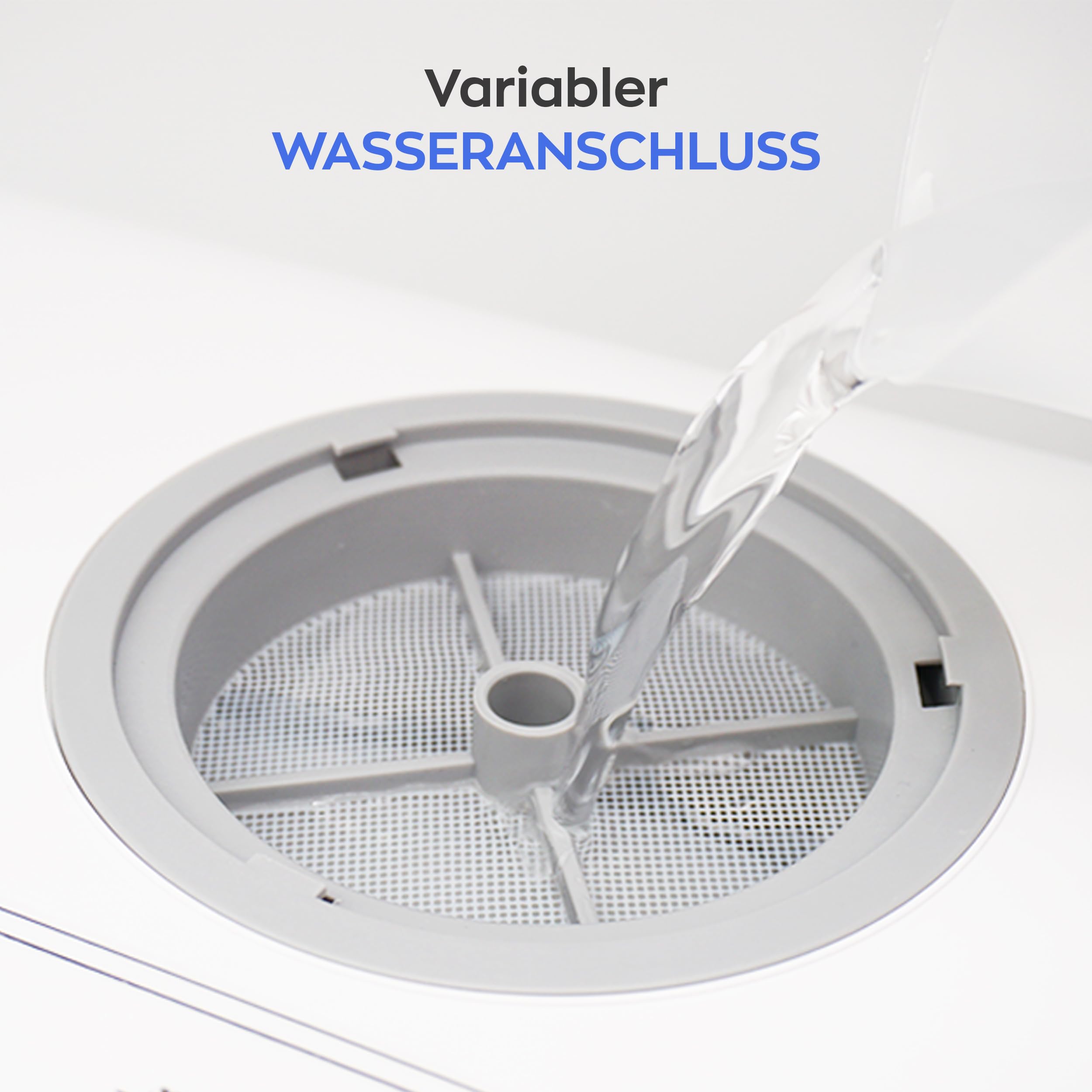 HEINRICH´S tragbarer Mini Geschirrspüler, Spülmaschine, Tischgeschirrspüler mit 6L Wassertank, mit oder ohne Wasseranschluss nutzbar, klein+ freistehend für Büro, Camping/Wohnmobil, 6 Programme