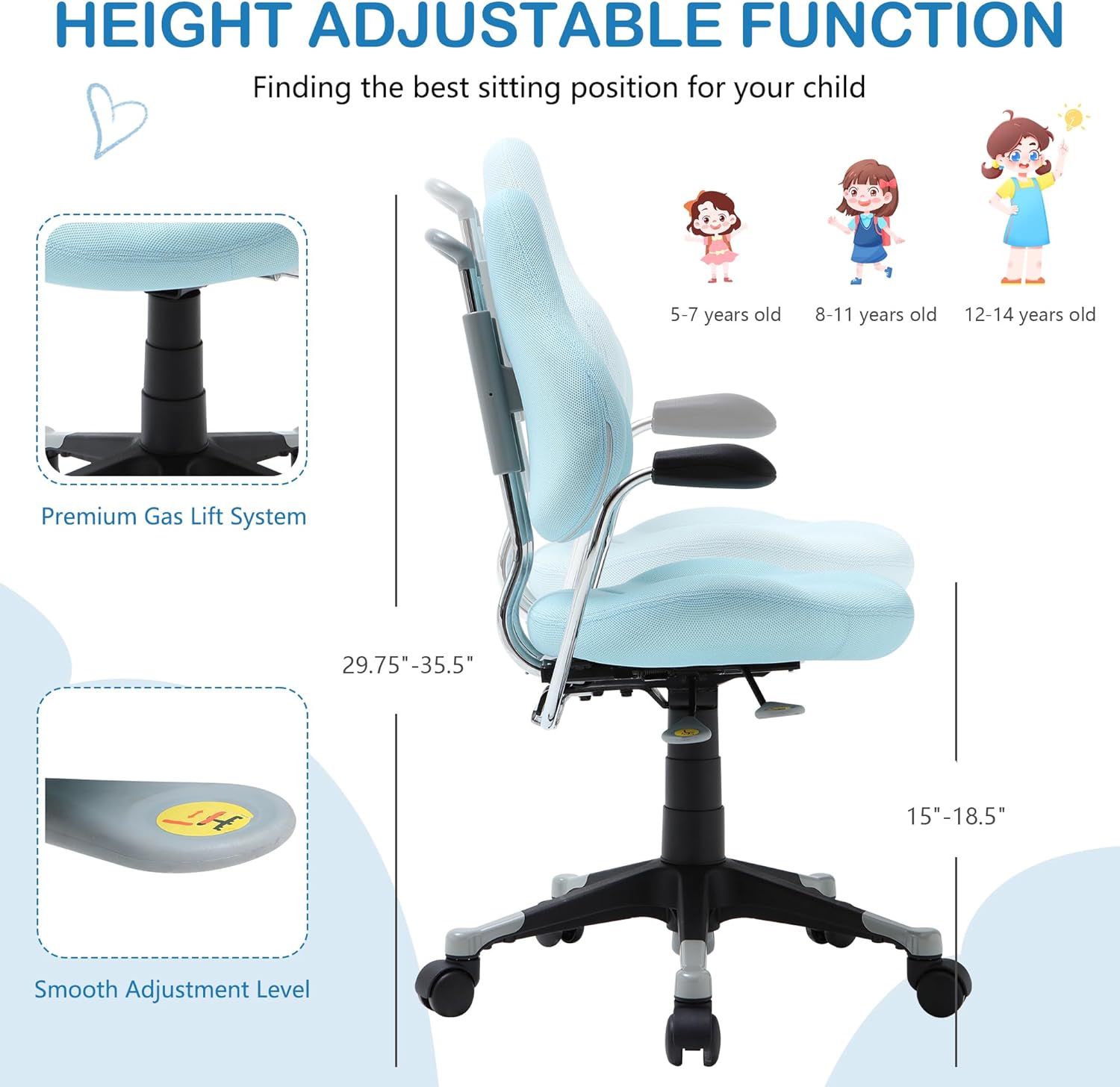 Kids Desk Chair, Ergonomic Office Chair for Kids, UK Ubuy