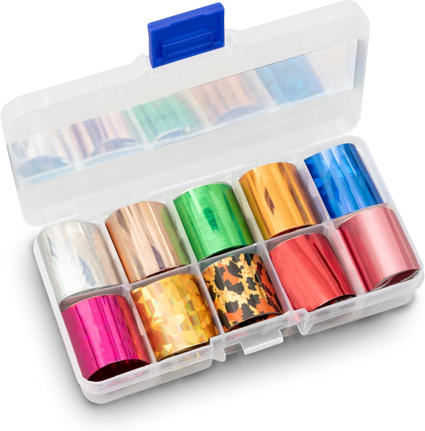 Mylee Assorted Nail Art Foils 10 Nail Art Foils, SelfAdhesive Chrome and Metallic Nail Art