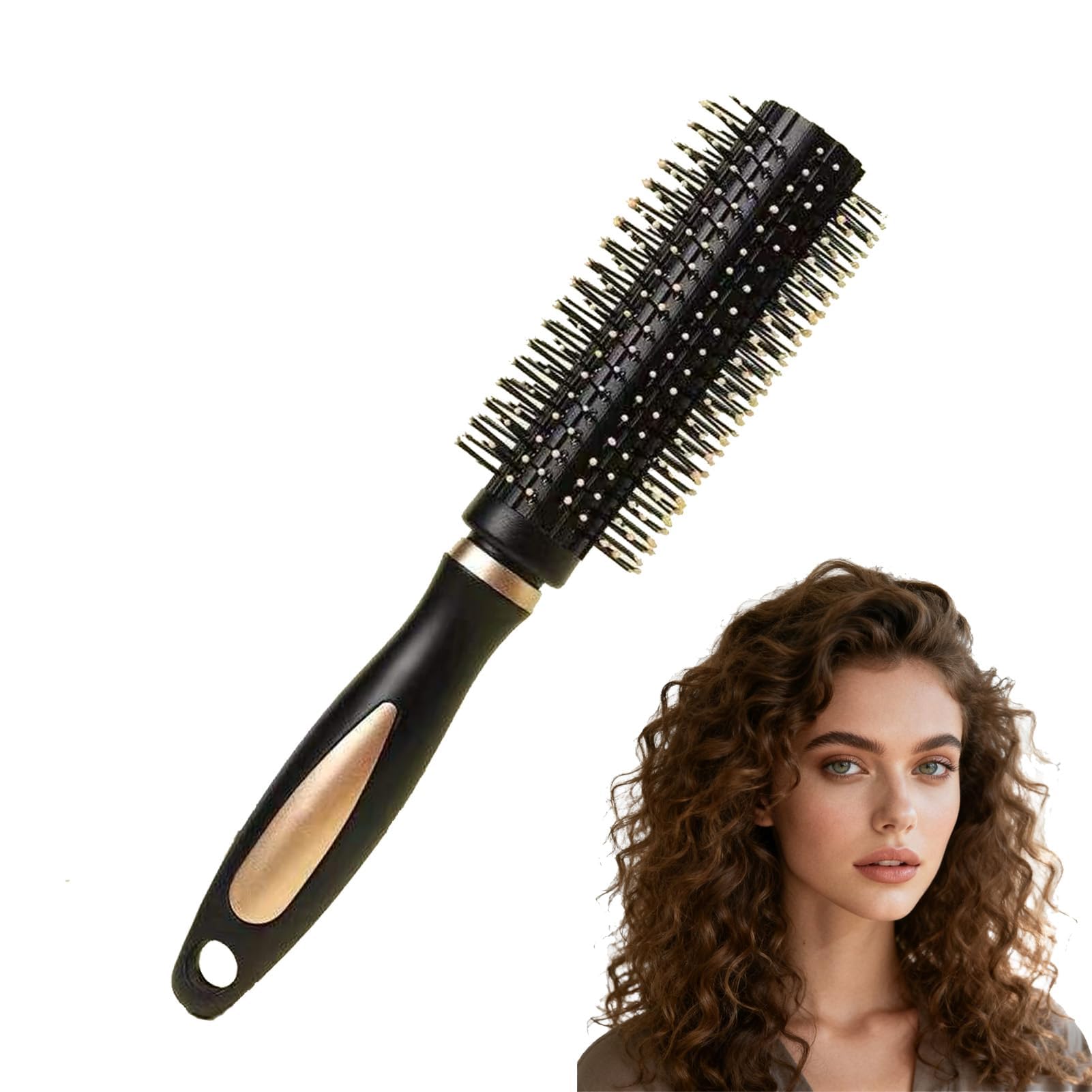 Curly Hair Brush, Roller Comb for Men, Round Hair Brush for Quick Blow Drying & Styling, Curling & Smoothing for All Hair Types, Ergonomic Handle-picture-25