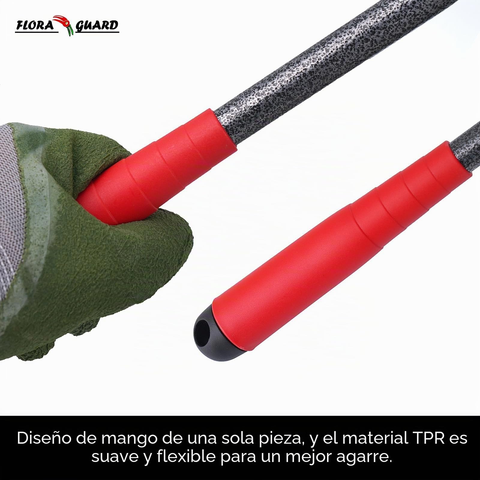 FLORA GUARD Juego de Herramientas de jardín, 6 Piezas, Herramientas manuales de jardín Grandes, Resistentes y duraderas, Herramientas clásicas para Plantar y Mantener su jardín