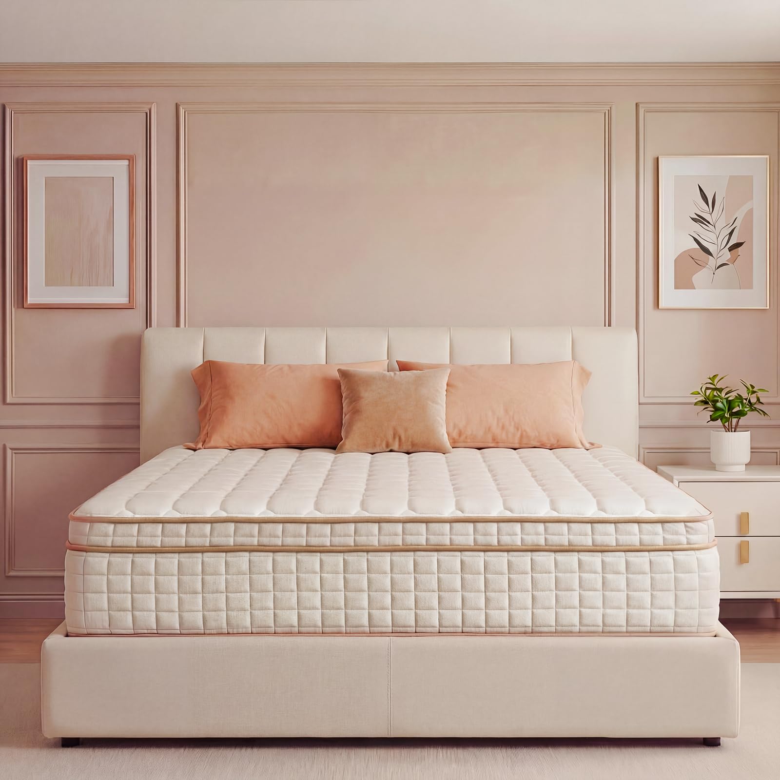 Queen Mattress,12 Inch Queen Size Mattresses in a Box,Medium Firm Queen Hybrid Mattress,with Memory Foam and Individual Pocket Spring for Motion Isolation & Silent Sleep&& Pressure Relief,80" x 60"