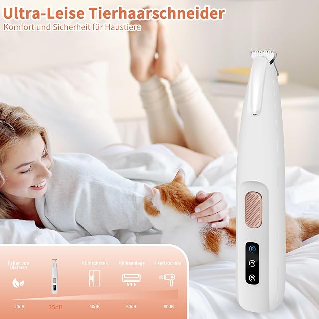 Foto 2 de 7 de PawTrim Pro - Recortadora de patas para mascotas con luz LED, resistente al agua, inalámbrica, para mascotas…