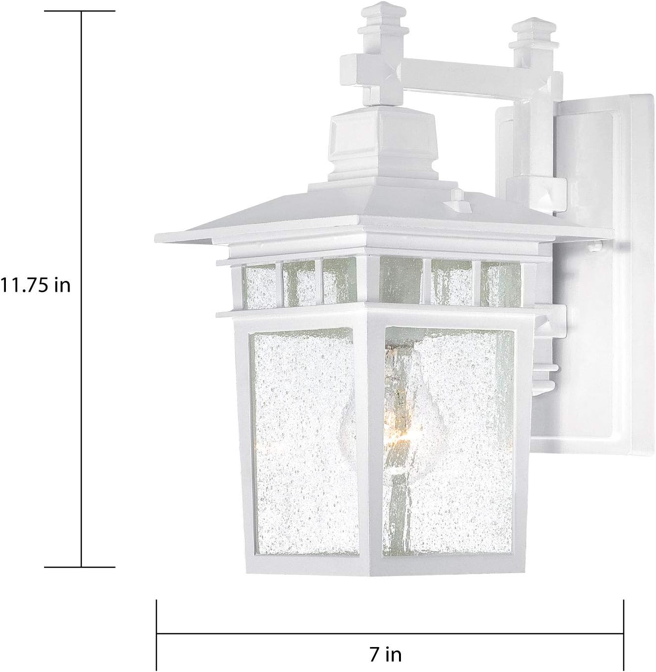 Nuvo Lighting 60/4951 Traditional One Light Outdoor Wall Mount from Cove Neck collection in White finish