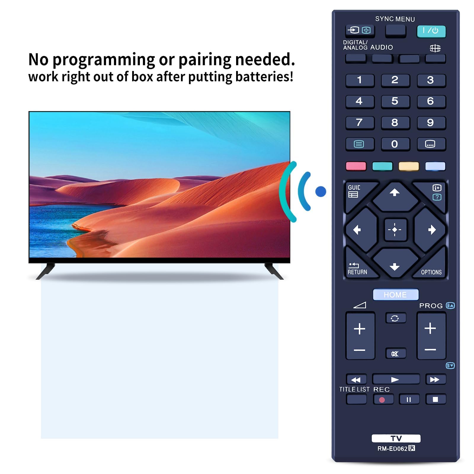 Per Sony KDL32R433B / KDL-32R433B Telecomando di ricambio per TV Per Sony KDL32R433B / KDL-32R433B Telecomando di ricambio per TV