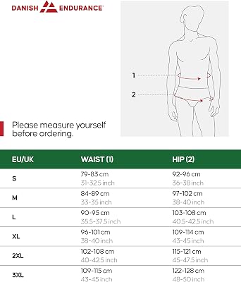 DANISH ENDURANCE Sports Boxer Briefs, Slim, 6 Pack