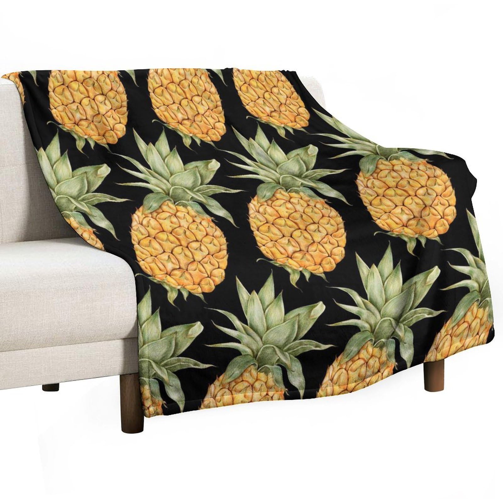 Couverture polaire ananas pour vos soirées cocooning en couple