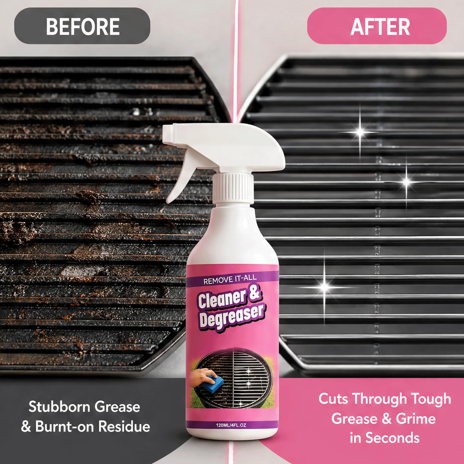 Heavy Grill Degreaser Spray, leistungsstarke Küche, Ofenreiniger Heavy Schaum Spray für Küche Fett, Everyly Function Degreaser Cleanser Duty, (5 stücke)