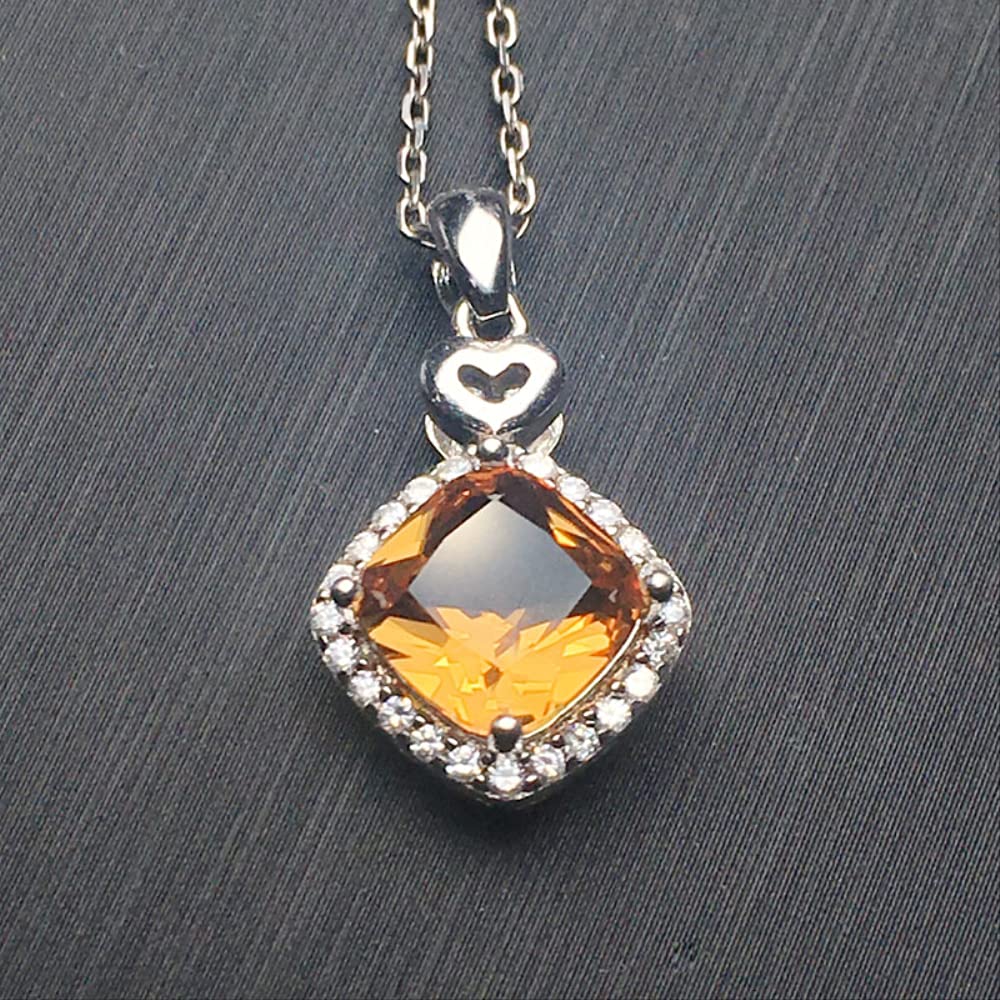 Zultanit Anhänger Sterling Silber 925 - 8mm Kissen Schliff Mit Farbwechsel