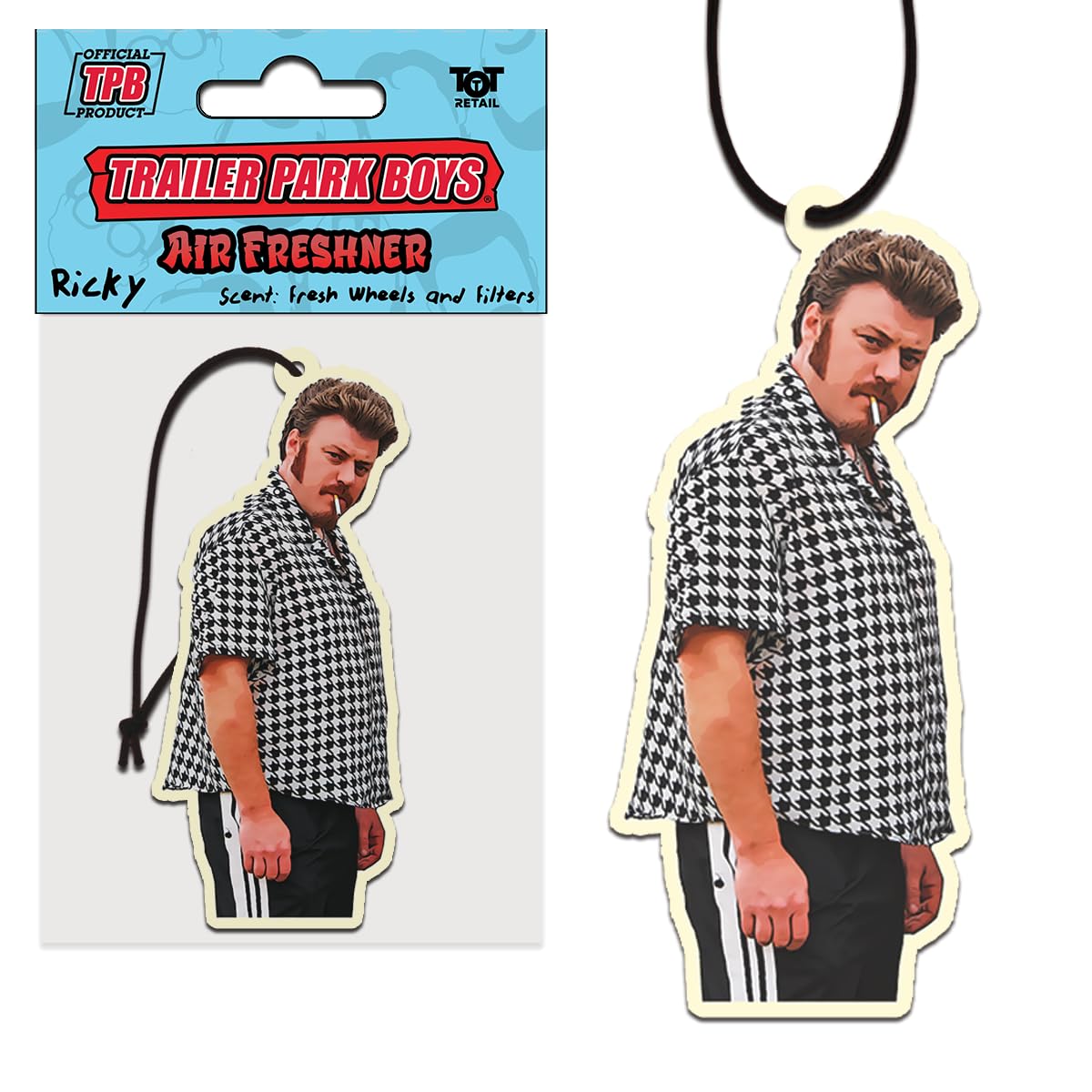 Trailer Park Boys Air Freshener - Ricky Funny Hanging Car Air Freshener - Funny Car Accessories for Men