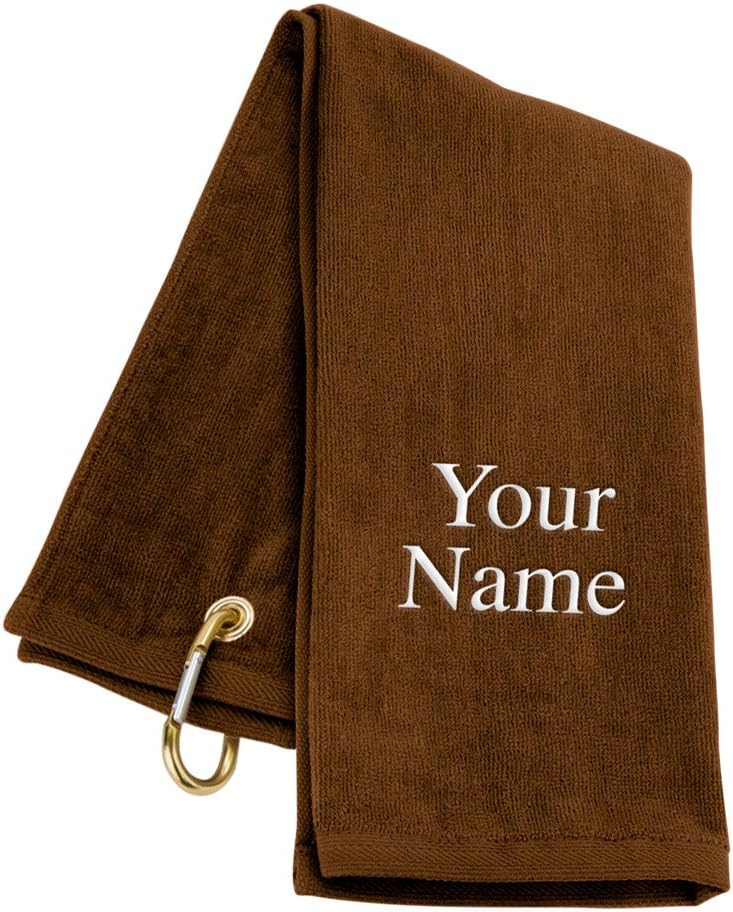 Trifold LLC Personalized Golf Towel - Chocolate