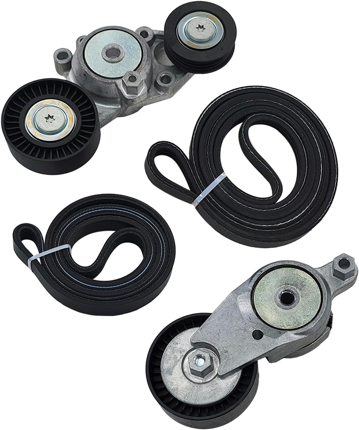 Drive Belt Tensioner and Serpentine Belt Kit Compatible with 2010-2011 Toyota Camry 2.5L L4, Replaces# 1662036030 16601-0V010 4PK1240 3PK1200 16620-36030 39096 49438 166010V010