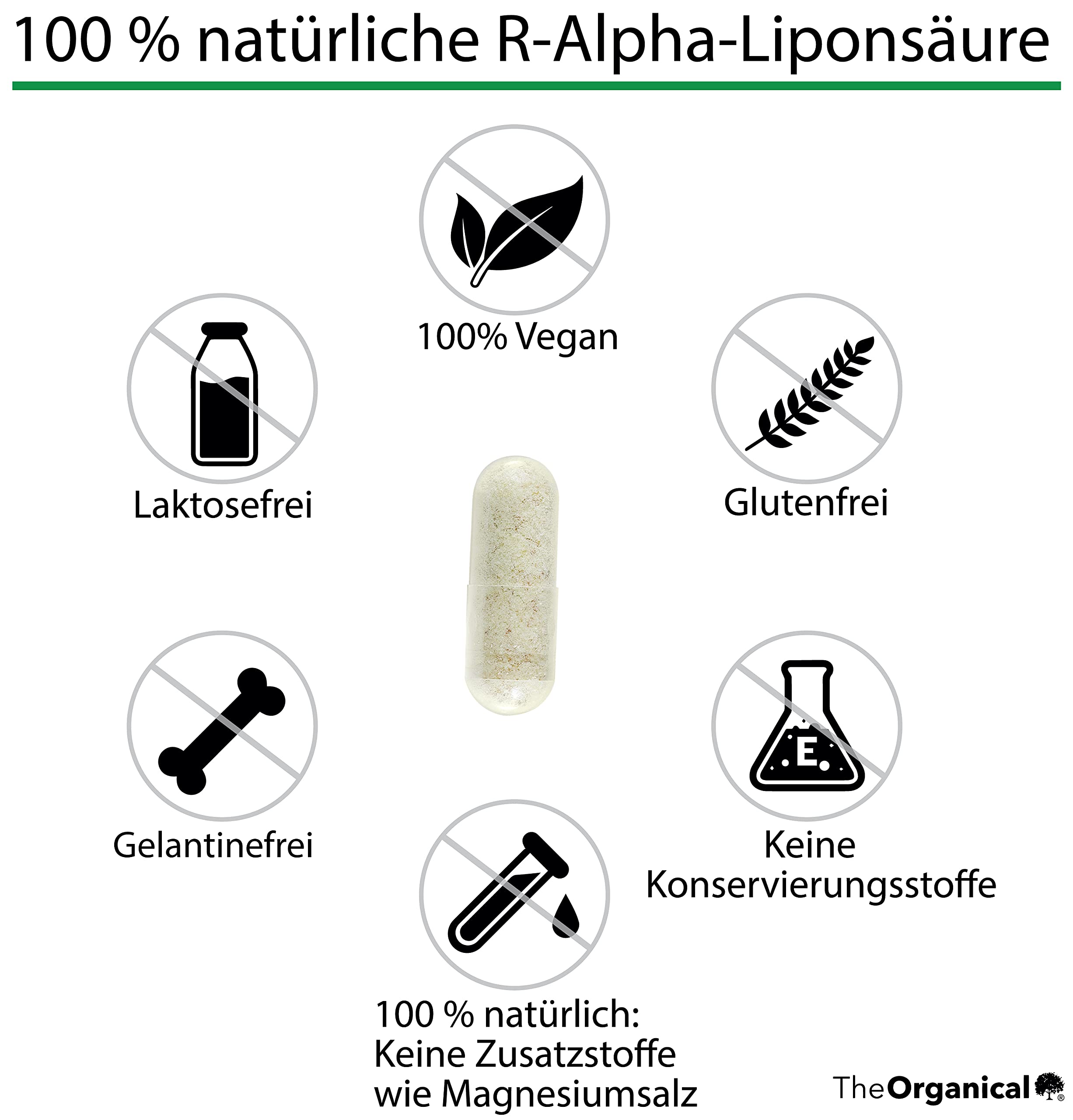 R-Alpha Liponsäure | 300 mg pro Kapsel | 120 Kapseln | natürlicher R Alpha Liponsäure | Hergestellt in Hamburg | Volle Wirkung |