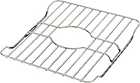 SunnyPoint 304 Stainless Steel Sink Protector Rack 10.75x12.4 Inch - Rust-Proof Grid Prevents Scratches, Boosts Drainage for Center-Drain Kitchen Sinks