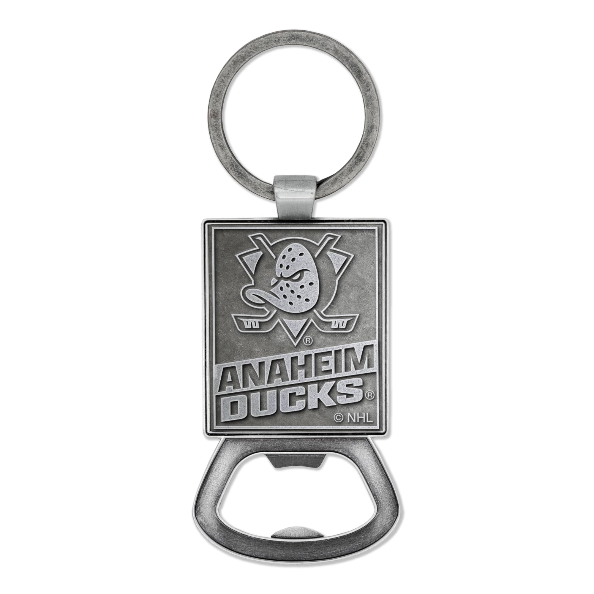 Rico Industries NHL Hockey Anaheim Ducks Pewter Style Bottle Opener Keychain