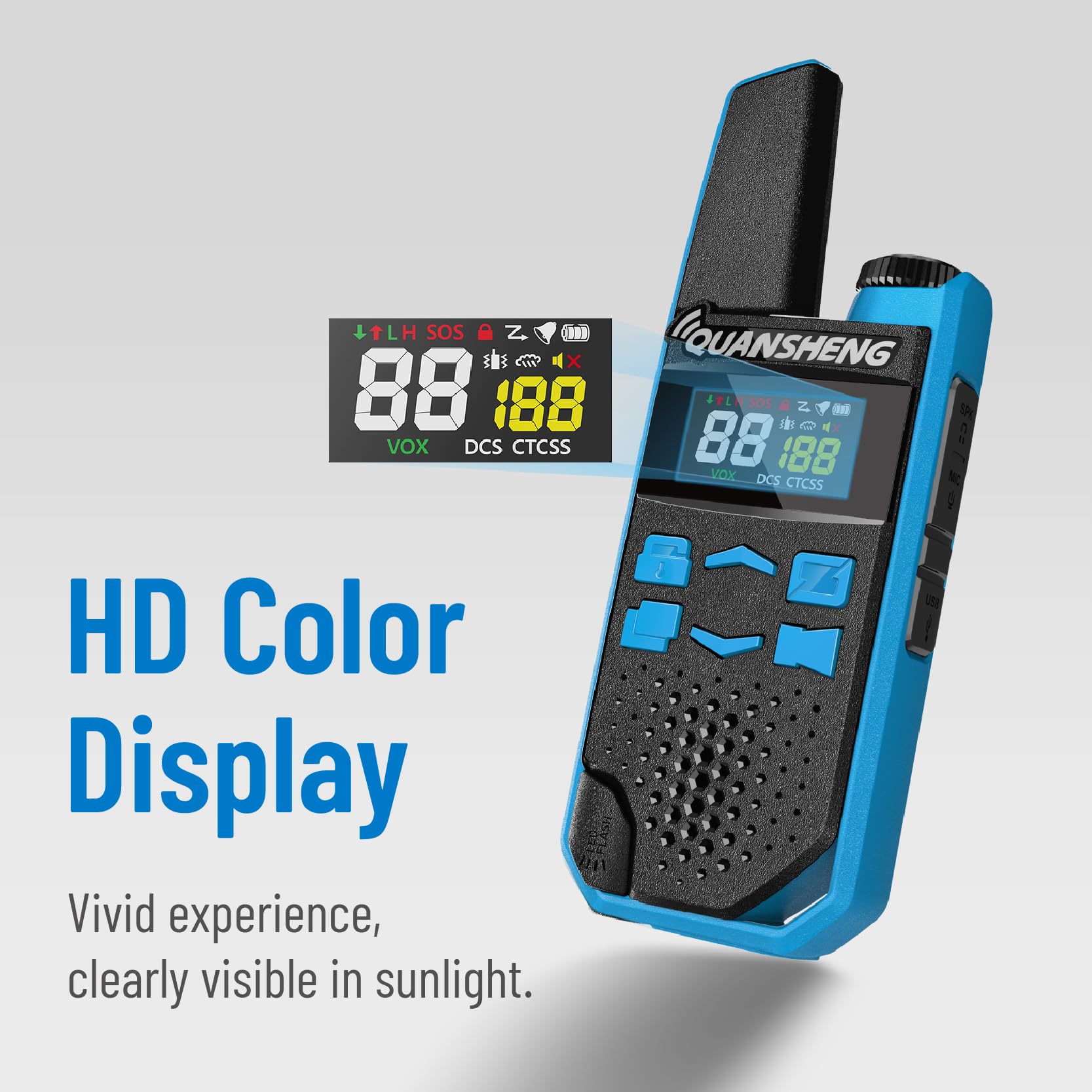 HYS Quansheng TG-FR1, Talkie Walkie PMR 446 Professionnel, 16 canaux
