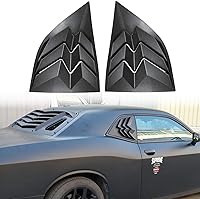 Vista 1 de para 2008-2024 Dodge Challenger, viseras de ventana lateral Scoop, cubierta de visera de ventana ABS, parasol para sol y lluvia, mate, color negro