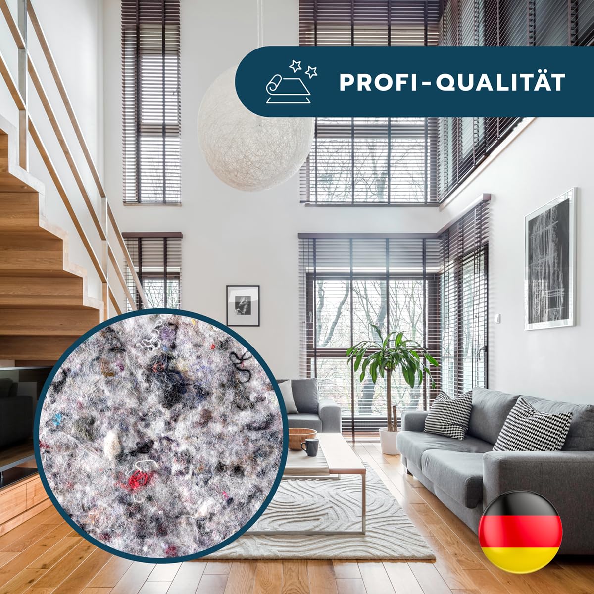 AQUILA Profi Malervlies 50m x 1m, 220 g/m², Kein Durchsickern, hochwertiges Abdeckvlies zum Streichen, Schutz für Böden & Möbel, rutsch- & reißfest, Made in Germany