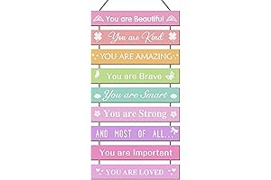 UBTKEY Little Girl Bedroom Set: 9-Piece Wall Decor for Inspirational Girls