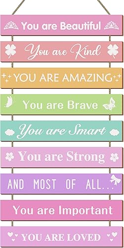 UBTKEY Decoración de pared para habitación de niñas, juego de 9 piezas de decoración de pared para dormitorio de niñas, adolescentes, niñas,