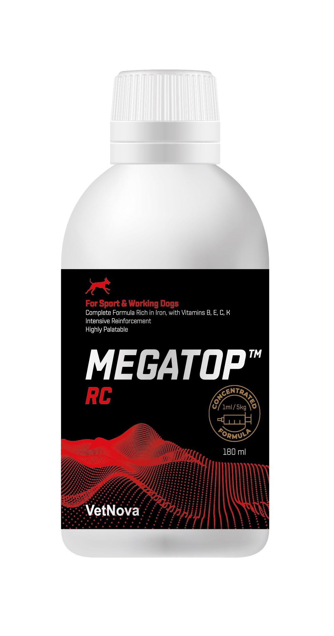 VetNova MEGATOP™ RC 180 ml - Oral con Tapón Dosificador y Jeringa