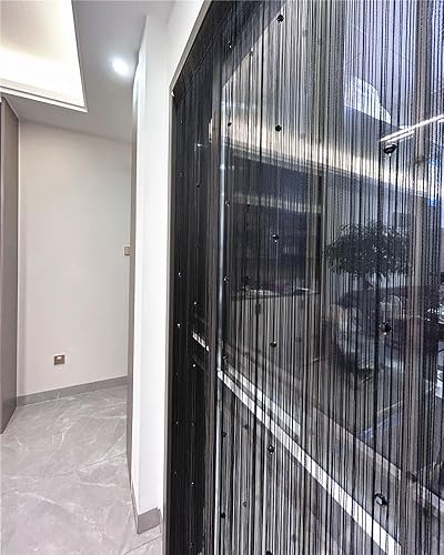 Cortina decorativa Eve Split para puerta, ventana, pared, panel, divisora de ambientes, bodas, restaurantes, tienda de café, con cristales y borlas,