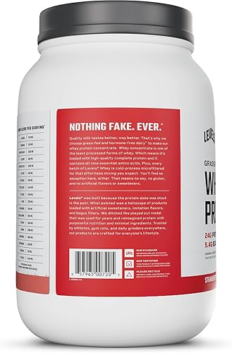 Miniatura 30 de Levels - Concentrado de proteína de suero de leche de ganado alimentado con pasto, sin ingredientes artificiales, 0.85 oz de proteína, capuchino, 2