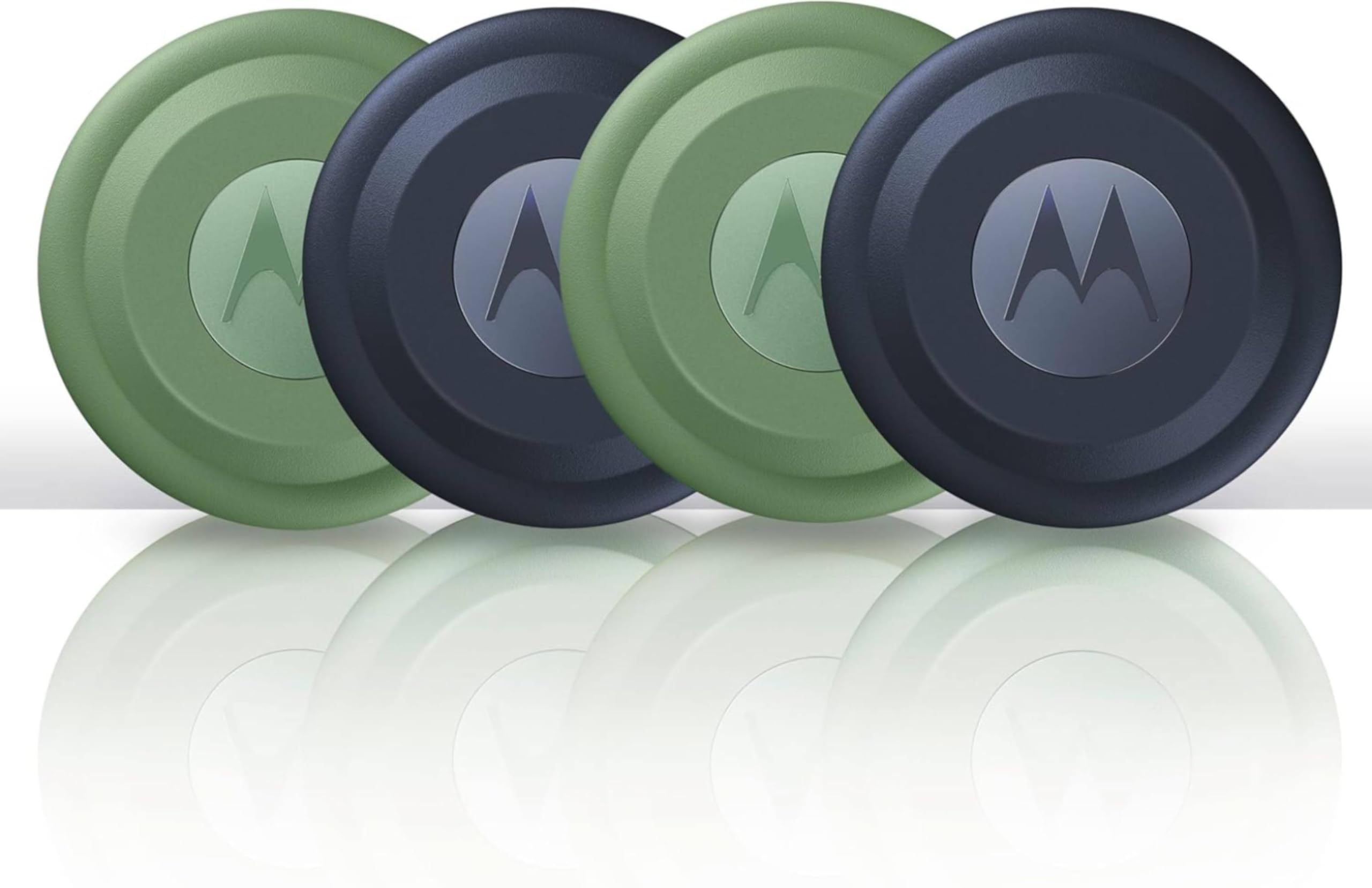 Motorola Smart Tag x4-Pack (x2 Jade Green + x2 Midnight Blue), do 1 roku autonomii, wodoodporność do 1 m głębokości, Zasięg Ultra Wide Band do 35 metrów