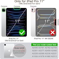 JETech iPad Pro 11" (2018) Tok Apple Pencil Tartóval, Smart Cover Fekete - black 2