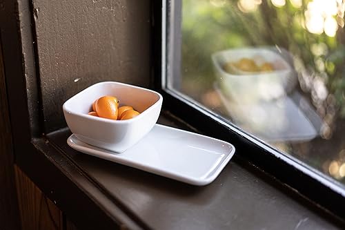 Miniatura 5 de BIA Cordon Bleu Modulari - Juego de 2 platos rectangulares surtidos de porcelana, tamaño mediano (12 x 8 pulgadas), grande (12 x 3.75 pulgadas)