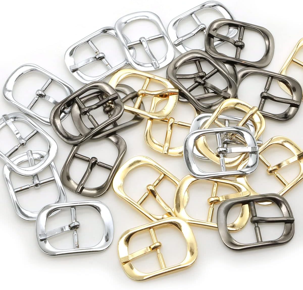 30pcs Single Prong Buckles, Center Bar Belt Buckles Single Prong Strap Buckles, 3 Colors - Image 5