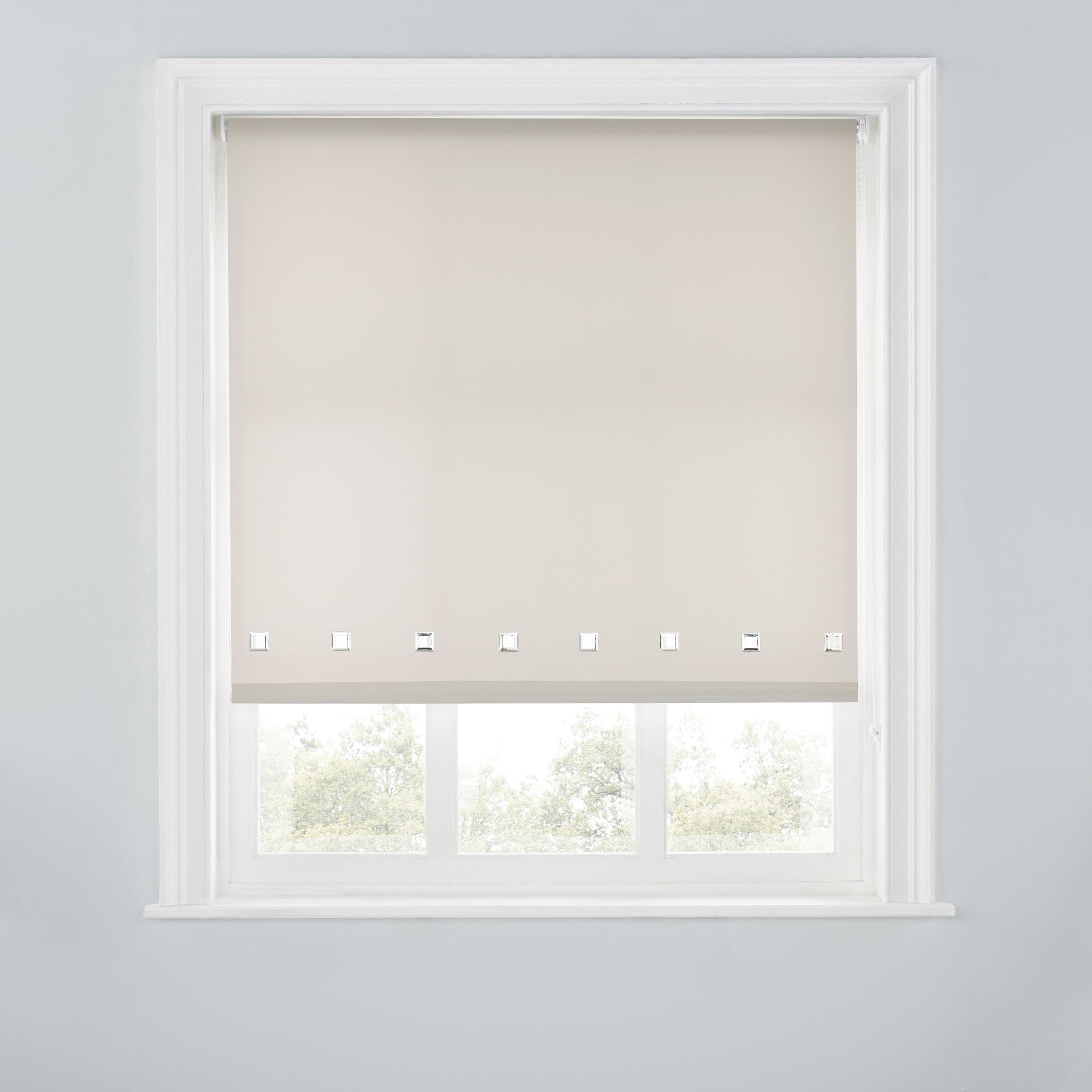 Premium Trimmable Square Eyelet Roller Window Blind – Light Filtering Fabric,Easy Fit,Child Safe Chain for Bedroom,Kitchen,Living Room. 2FT - TAUPE - 60cm (W) x 170cm (L) | 23.6" (W) x 66.9" (L)