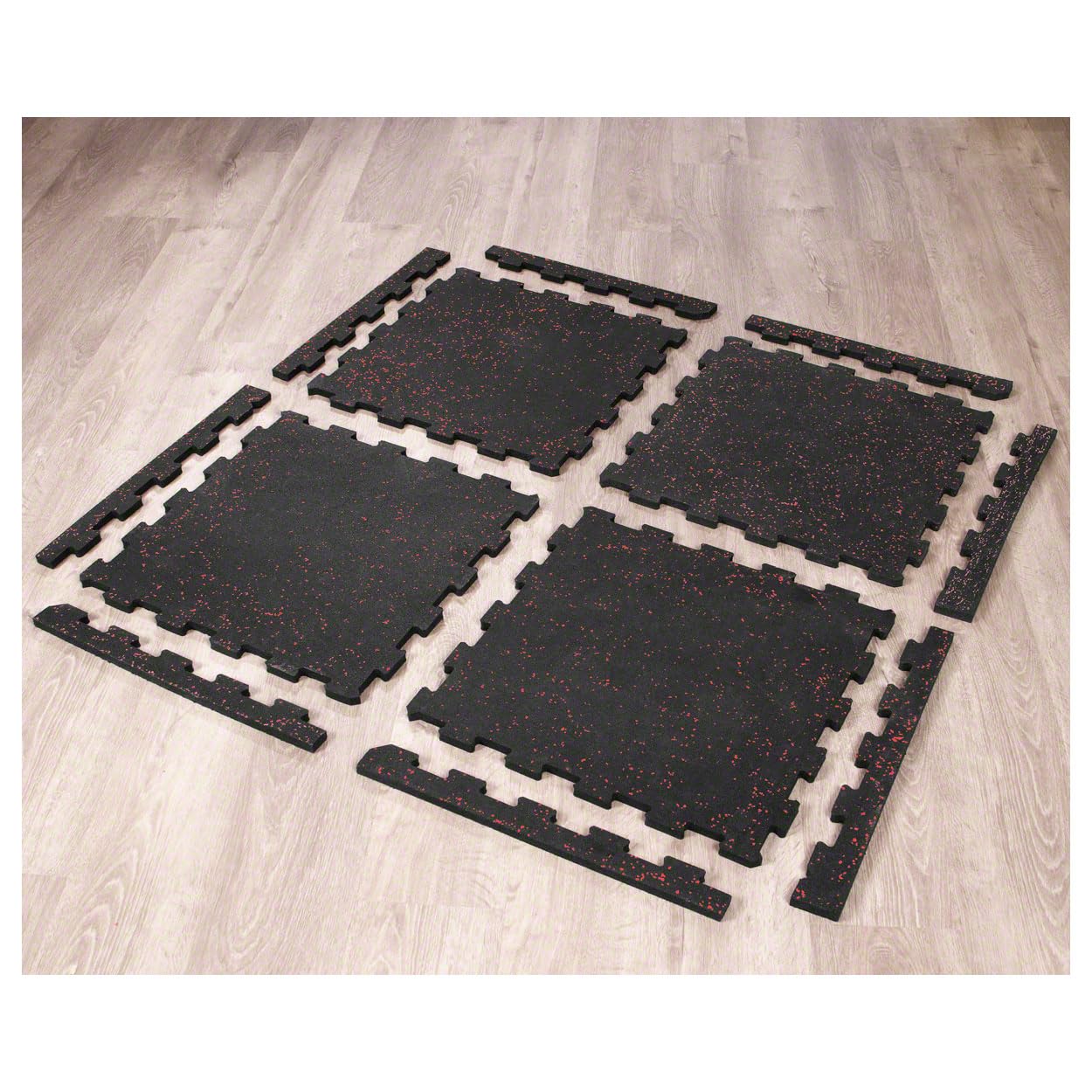 Sport-Tec Bodenschutzmatte, 4 Matten je 50x50 cm, Puzzlematte, Puzzle-Boden