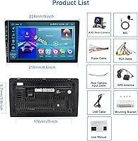 Vista 7 de Estéreo para automóvil Android 11 2G + 32G con Carplay inalámbrico de 9 pulgadas, pantalla táctil inalámbrica Android Auto doble DIN, radio