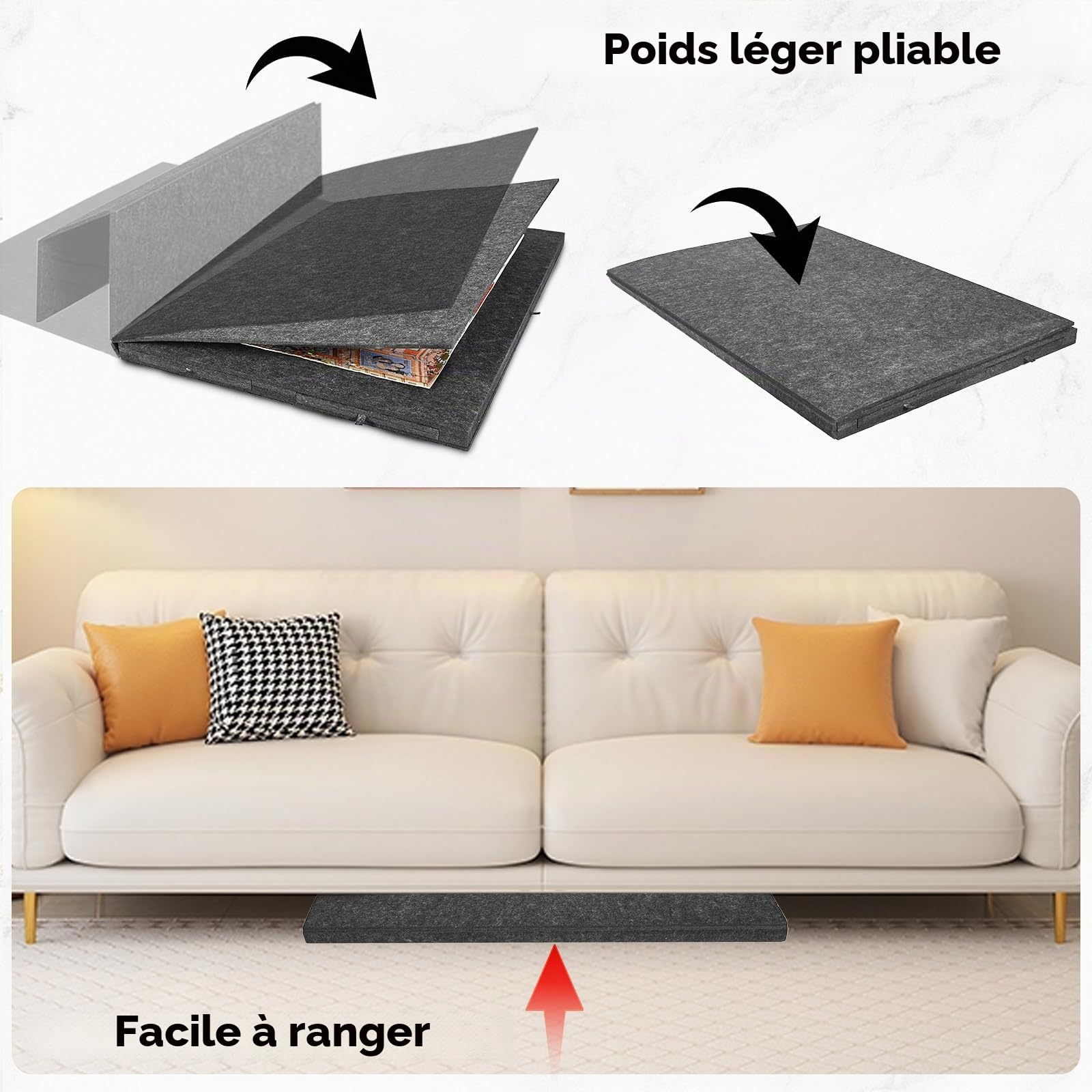 Planche à puzzle inclinable 2 en 1 avec support et couvercle - Table de puzzle ultra légère en feutre - 6 tiroirs - 1000 pièces